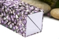 Preview: Dreiecks-Klappschachtel ca. 22,0x7,3x7,3cm (Size M) | Einband Japanpapier Chiyogami Blüten floral | flieder lila | Art. Nr. 97040404